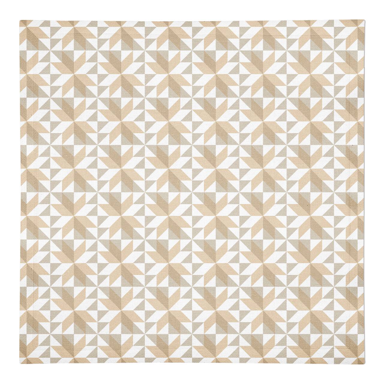 Neutral Barn Star Pattern Cotton Twill Napkin